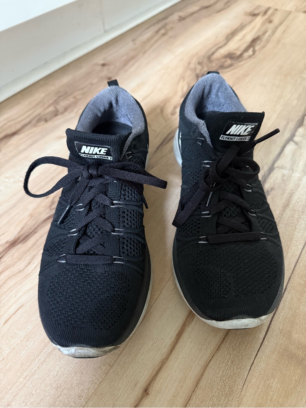 Nike Black Flyknit Running Shoes